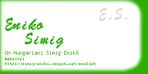 eniko simig business card