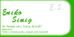 eniko simig business card